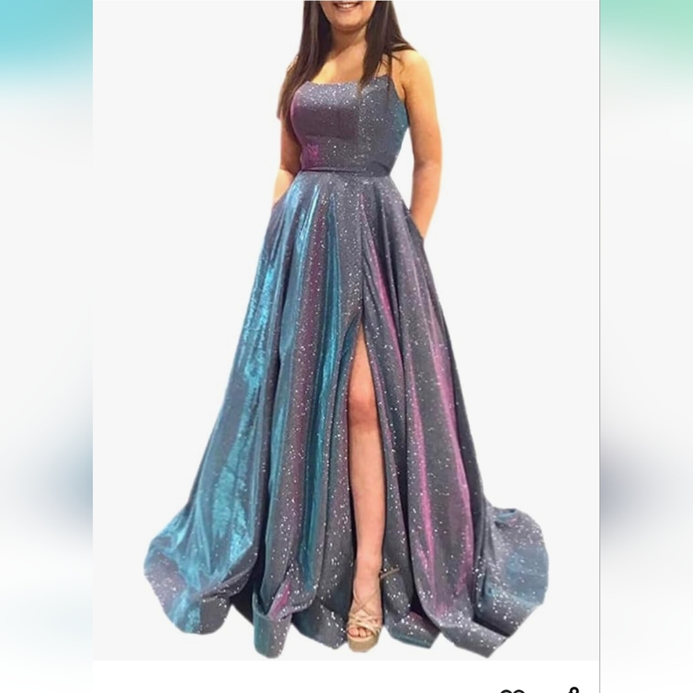 Night Studio  Elegant Multicolor Evening Gown